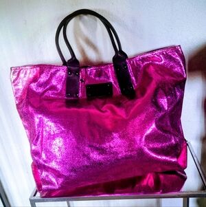 EXTRA LARGE Stephane Verdino Metalkic Pink Tote Bag